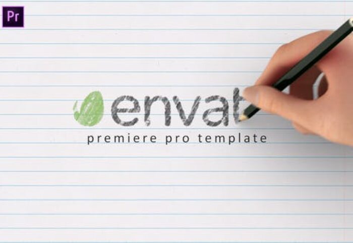پروژه پریمیر با موزیک لوگو افکت طراحی دستی رنگی Drawing Logo Premiere Pro