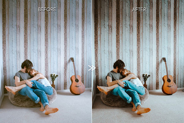 پریست لایت روم حرفه ای دسکتاپ و موبایل Moody IN-HOME Lightroom Presets