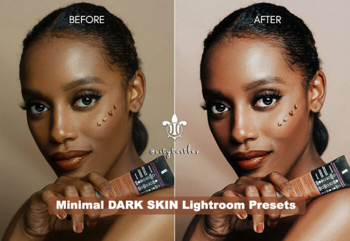پریست لایت روم دسکتاپ و موبایل تم تیره Minimal DARK SKIN Lightroom Presets