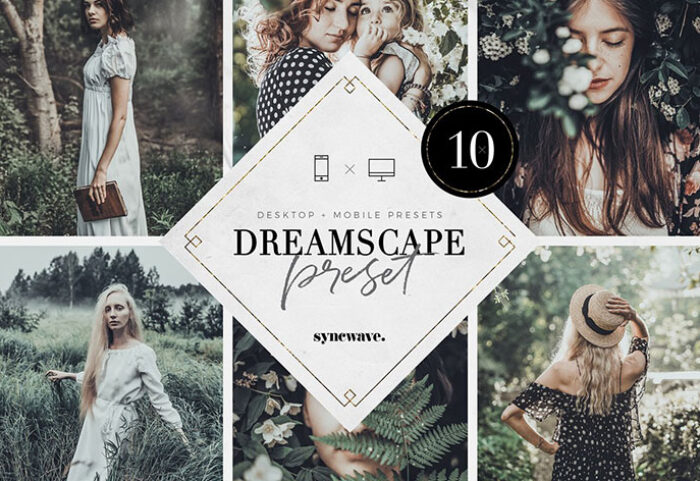 پریست لایت روم دسکتاپ و موبایل تم رویایی Dreamscape Lightroom Presets Bundle