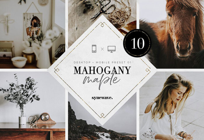 پریست لایت روم دسکتاپ و موبایل تم زیست شناسی Mahogany & Maple Lightroom Presets