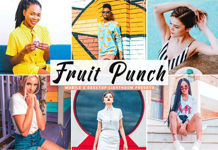 پریست لایت روم و پریست کمرا راو تم میوه Fruit Punch Pro Lightroom Presets