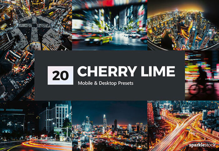 پریست لایت روم و پریست کمرا راو و لات رنگی تم گیلاس Cherry Lime LR Presets