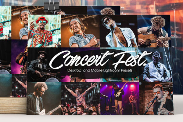 پریست لایتروم دسکتاپ و موبایل تم کنسرت شبانه Concert Night Lightroom Presets