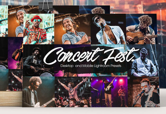 پریست لایتروم دسکتاپ و موبایل تم کنسرت شبانه Concert Night Lightroom Presets