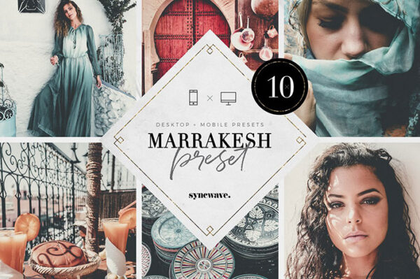 10 پریست لایت روم 2020 تم مراکش Marrakesh Lightroom Presets Bundle