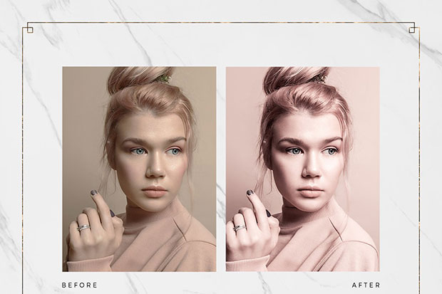 10 پریست لایت روم دسکتاپ و موبایل تم رز طلایی Rose Gold Lightroom Presets Bundle 10 پریست لایت روم دسکتاپ و موبایل تم رز طلایی Rose Gold Lightroom Presets Bundle