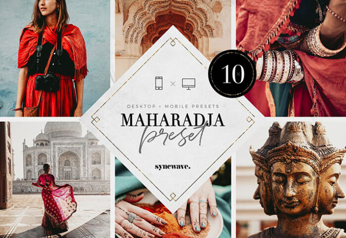 10 پریست لایت روم دسکتاپ و موبایل تم هند Maharadja Lightroom Presets Bundle