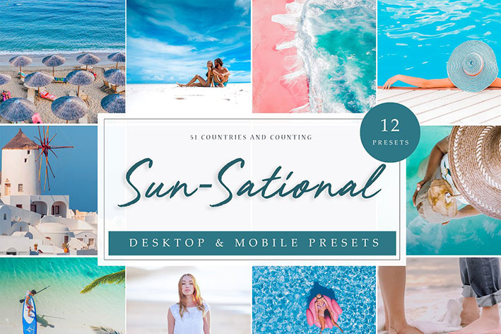 12 پریست لایت روم حرفه ای دسکتاپ Sun Sational Lightroom Presets 12 پریست لایت روم حرفه ای دسکتاپ Sun Sational Lightroom Presets