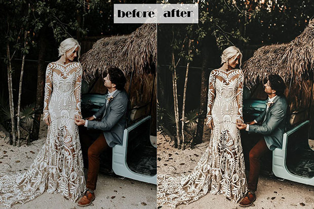 20 پریست حرفه ای لایت روم عروسی Boho Wedding Lightroom Presets