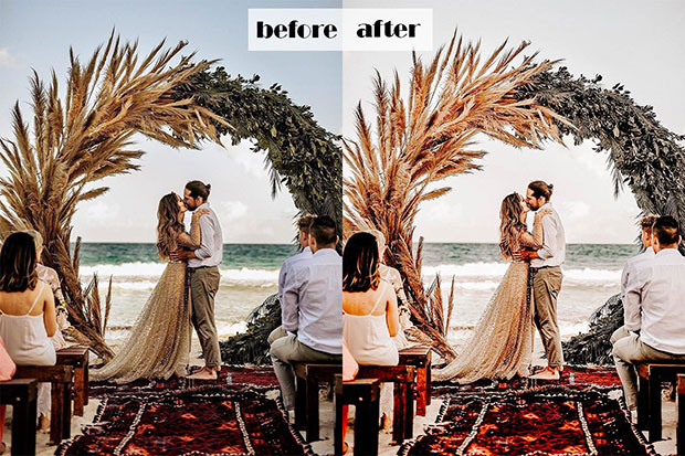 20 پریست حرفه ای لایت روم عروسی Boho Wedding Lightroom Presets 20 پریست حرفه ای لایت روم عروسی Boho Wedding Lightroom Presets