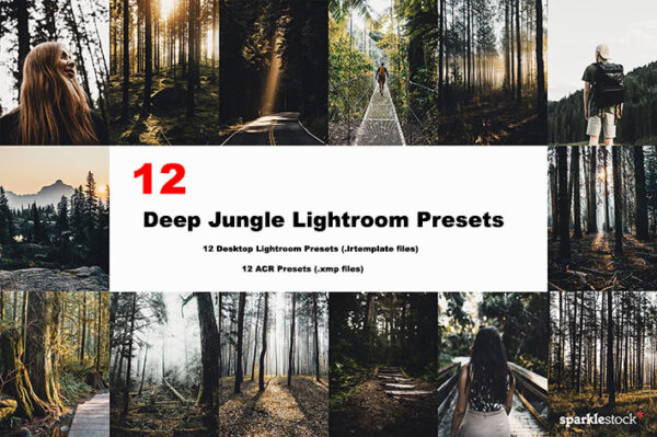 24 پریست لایت روم و Camera Raw تم جنگل Deep Jungle Lightroom Presets