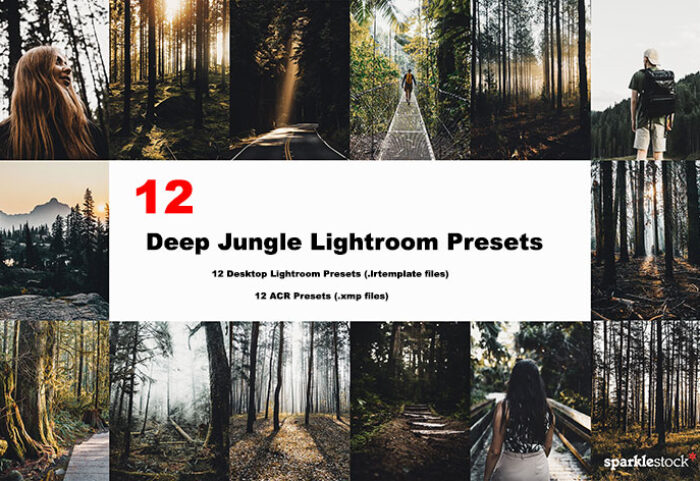 24 پریست لایت روم و Camera Raw تم جنگل Deep Jungle Lightroom Presets