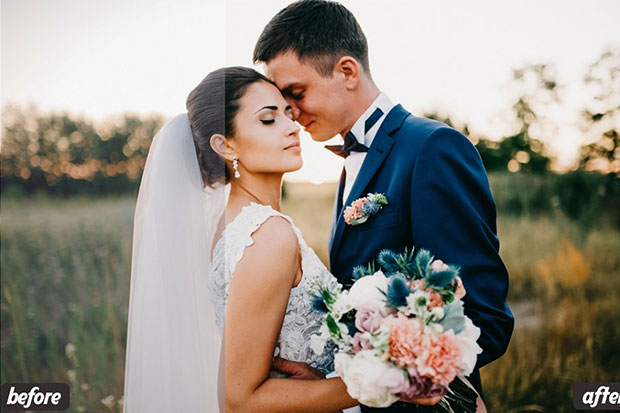 26 پریست لایت روم عروسی و پریست کمرا راو فتوشاپ Wedding Lightroom Presets