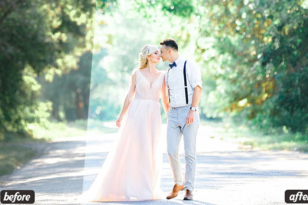 30 پریست لایت روم عروسی و پریست فتوشاپ Bright Airy Lightroom Presets