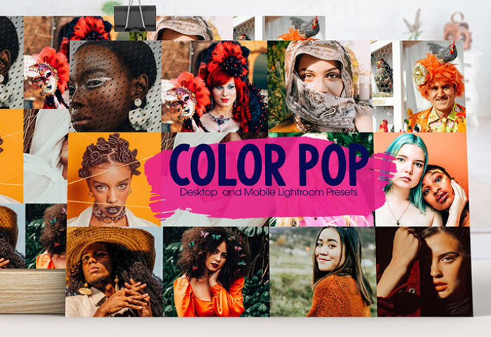 40 پریست لایت روم 2020 تم رنگی Color Pop Lightroom Presets