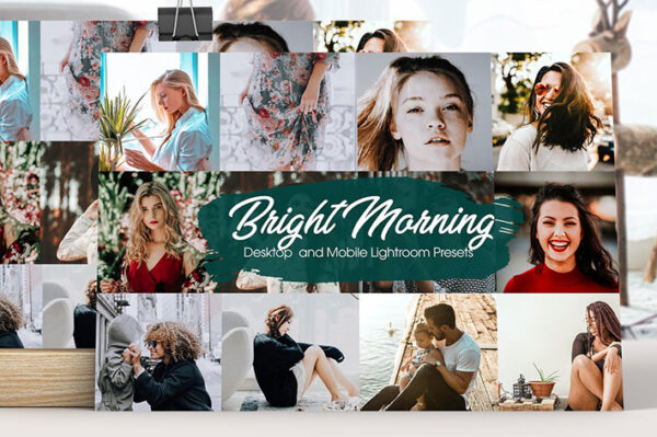 40 پریست لایت روم حرفه ای صبح روشن Bright Morning Lightroom Presets