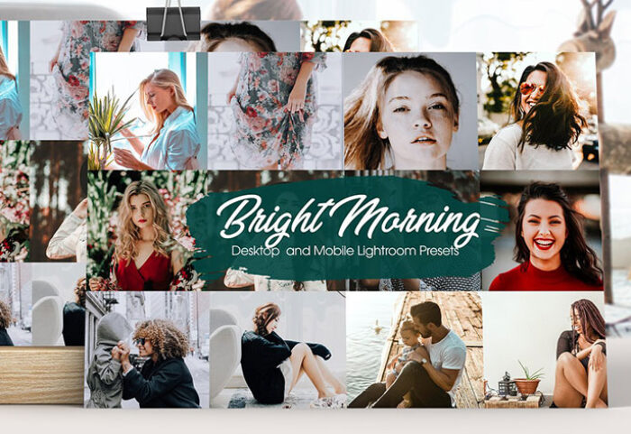40 پریست لایت روم حرفه ای صبح روشن Bright Morning Lightroom Presets