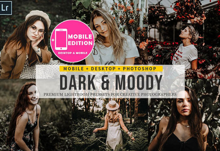 60 پریست لایت روم سینمایی و پریست کمرا راو فتوشاپ Dark and Moody Lightroom Presets
