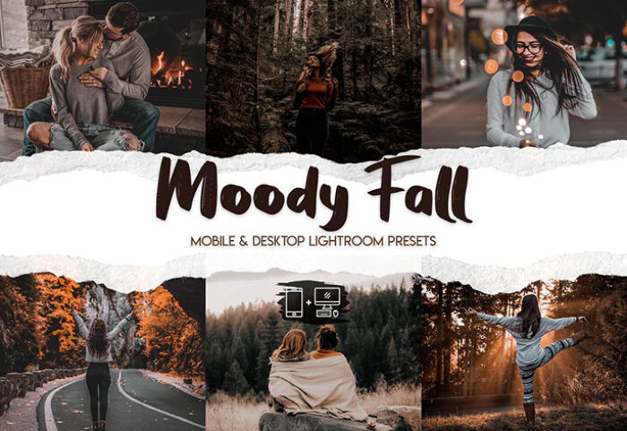 60 پریست لایت روم پاییزی و پریست کمرا راو فتوشاپ Moody Fall Lightroom Presets
