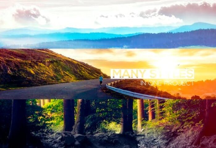 پروژه اسلایدشو پریمیر با موزیک افکت پارالاکس کشویی Minimal Travel Slideshow