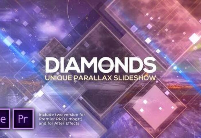 پروژه پریمیر اسلایدشو با موزیک پارالاکس الماس Diamonds Unique Parallax Slideshow