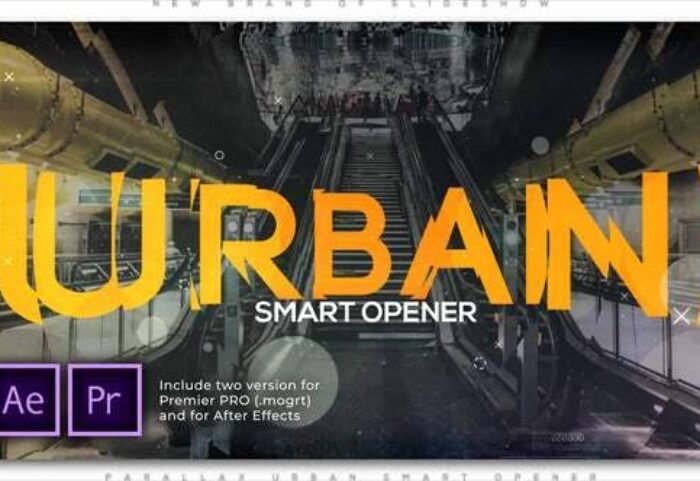 پروژه پریمیر اسلایدشو با موزیک پارالاکس دایره ای Parallax Urban Smart Opener