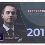 پروژه پریمیر معرفی شرکت افکت دایره ای با موزیک Circle Style Corporate Timeline