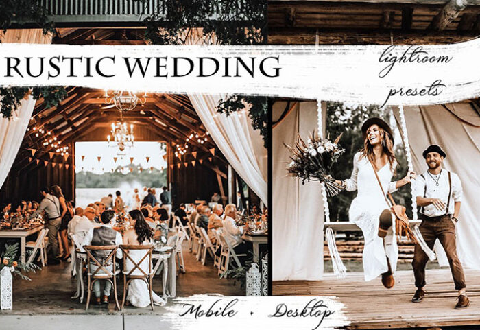 پریست آماده عروسی برای لایتروم تم عروسی روستایی Rustic Wedding Lightroom Presets