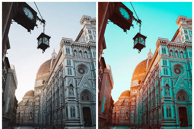 پریست لایت روم حرفه ای تم نارنجی Orange Teal Lightroom Presets