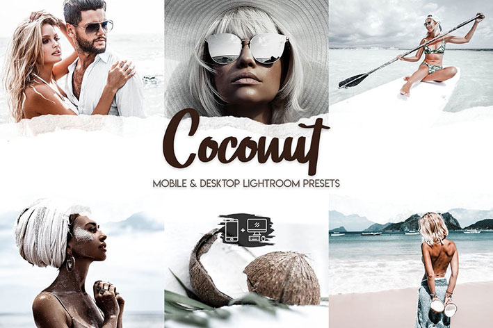 پریست لایت روم و پریست کمرا راو فتوشاپ تم نارگیل Coconut Lightroom Presets پریست لایت روم و پریست کمرا راو فتوشاپ تم نارگیل Coconut Lightroom Presets