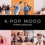پریست لایت روم و پریست کمرا راو و لات رنگی تم موزیک K-Pop Mood LR Presets