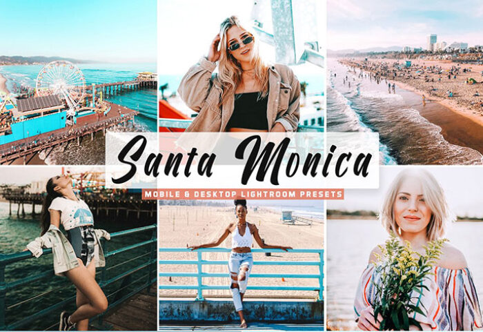 پریست لایت روم و کمرا راو و اکشن فتوشاپ سانتا مونیکا Santa Monica Pro Lightroom Presets