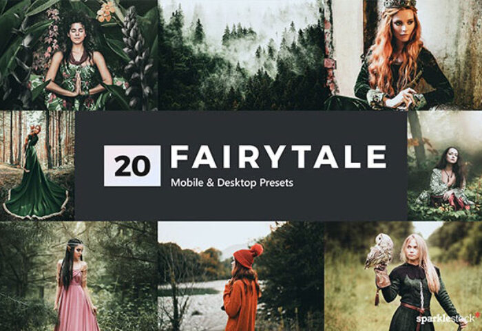پریست لایت روم و کمرا راو و لات رنگی افسانه Fairytale Lightroom Presets & LUTs