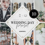 10 پریست لایت روم حرفه ای تم روز عروسی Wedding Day Lightroom Presets Bundle