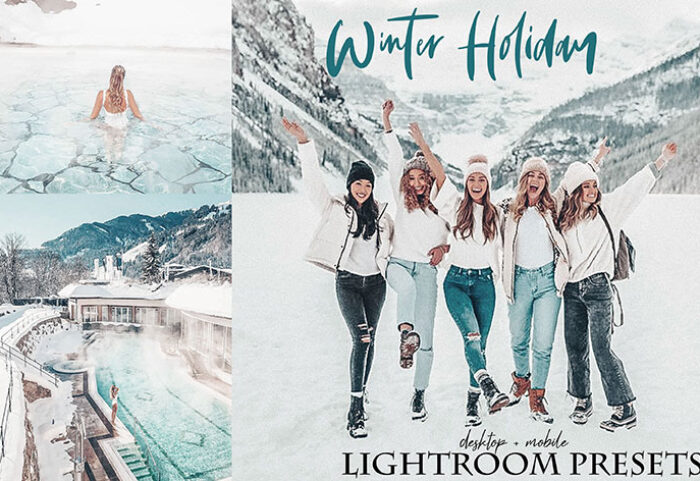 10 پریست لایت روم زمستانی تم تعطیلات زمستانی Winter holiday Lightroom Presets