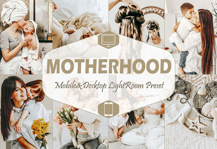 20 پریست لایت روم حرفه ای مادر و کودک Motherhood Mobile & Desktop Lightroom Presets mom blogger