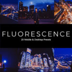 20 پریست لایت روم و پریست کمرا راو و لات رنگی تم نور ماهتابی Fluorescence LR Presets