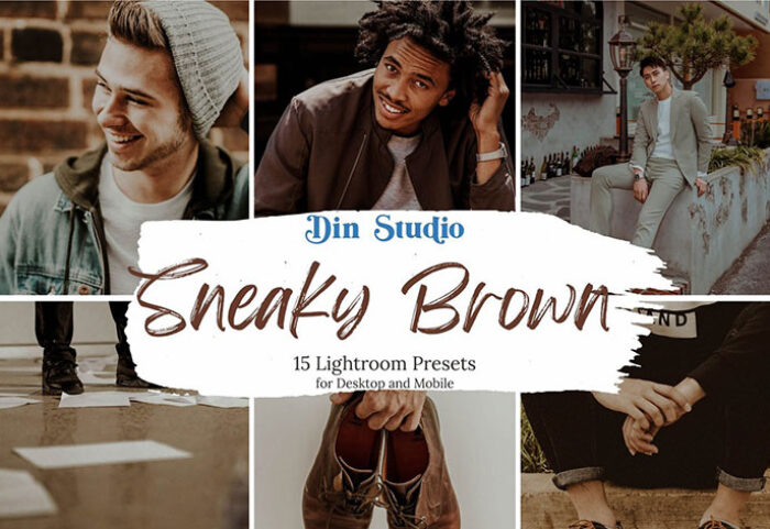 30 پریست لایت روم حرفه ای تم قهوه ای Sneaky Brown Lightroom Presets