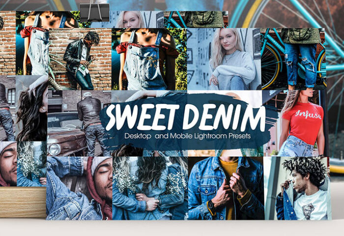 30 پریست لایت روم حرفه ای تم لباس جین Sweet Denim Lightroom Presets