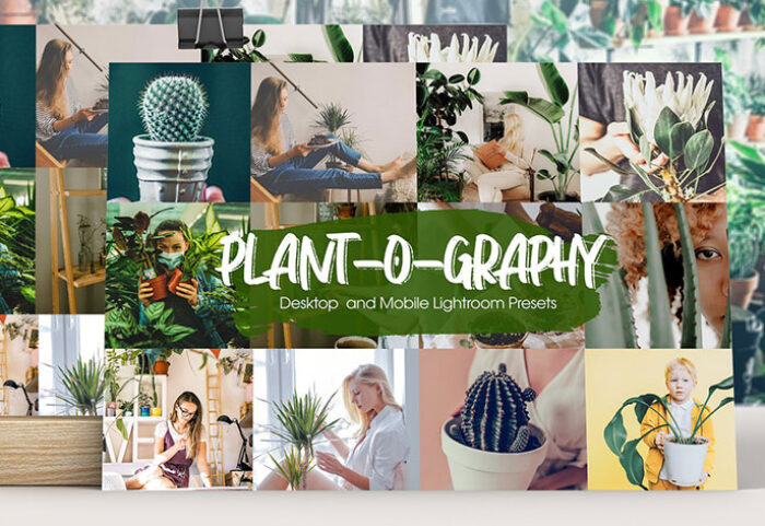 32 پریست لایت روم دسکتاپ و موبایل تم بوته زار Plant-o-graphy Lightroom Presets