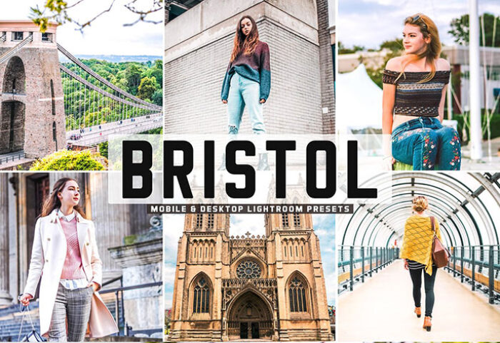 40 پریست لایت روم و پریست کمرا راو و اکشن فتوشاپ تم بندر بریستول انگلیس Bristol Pro Lightroom Presets