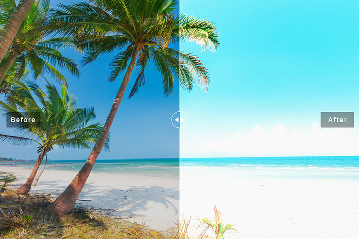 40 پریست لایت روم و پریست کمرا راو و اکشن فتوشاپ تم بهشت دریا Sea Paradise Pro Lightroom Presets 40 پریست لایت روم و پریست کمرا راو و اکشن فتوشاپ تم بهشت دریا Sea Paradise Pro Lightroom Presets