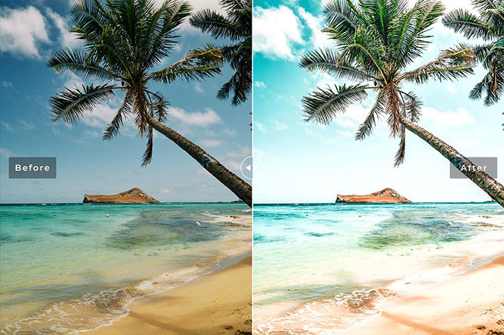 40 پریست لایت روم و پریست کمرا راو و اکشن فتوشاپ تم بهشت دریا Sea Paradise Pro Lightroom Presets 40 پریست لایت روم و پریست کمرا راو و اکشن فتوشاپ تم بهشت دریا Sea Paradise Pro Lightroom Presets