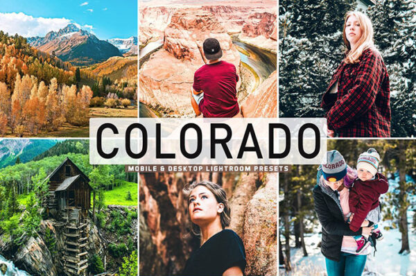 40 پریست لایت روم و پریست کمرا راو و اکشن فتوشاپ تم کلرادو آمریکا Colorado Pro Lightroom Presets