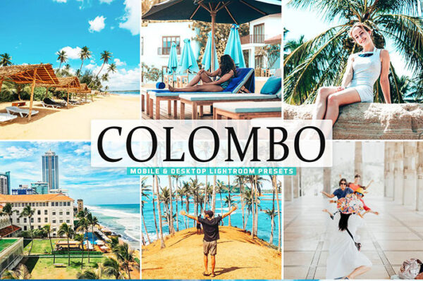 40 پریست لایت روم و پریست کمرا راو و اکشن فتوشاپ تم کلمبو پایتخت سریلانکا Colombo Pro Lightroom Presets