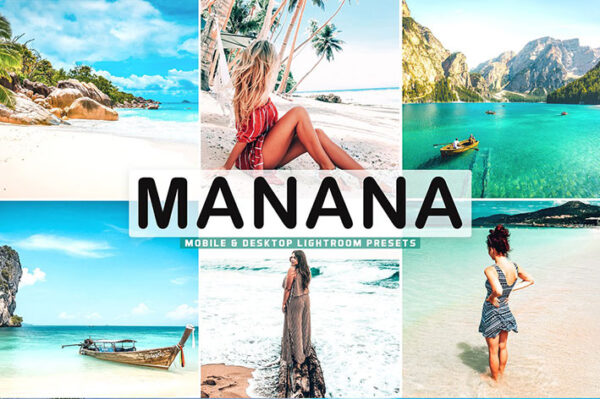 40 پریست لایت روم و کمرا راو و اکشن فتوشاپ اسپانیایی Manana Pro Lightroom Presets