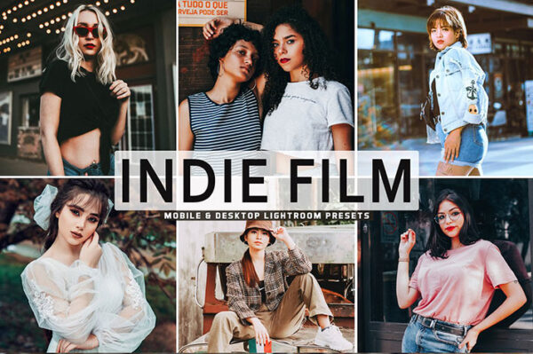 40 پریست لایت روم و کمرا راو و اکشن فتوشاپ تم سینماتیک Indie Film Pro Lightroom Presets
