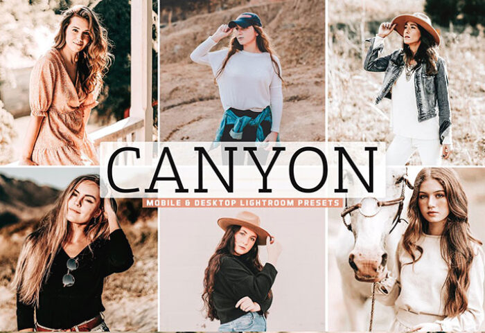 40 پریست لایت روم و کمرا راو و اکشن فتوشاپ تم شکلاتی Canyon Pro Lightroom Presets (1)