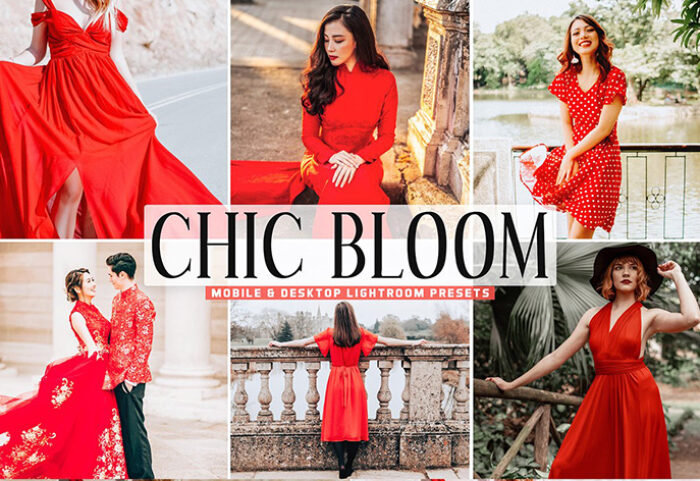 40 پریست لایت روم و کمرا راو و اکشن فتوشاپ تم شکوفه زیبا Chic Bloom Pro Lightroom Presets